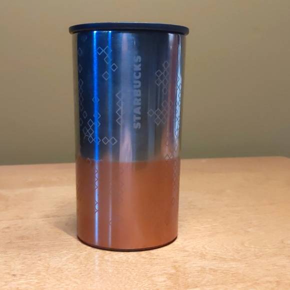 Starbucks Silver and copper travel mug - Picture 1 of 4
